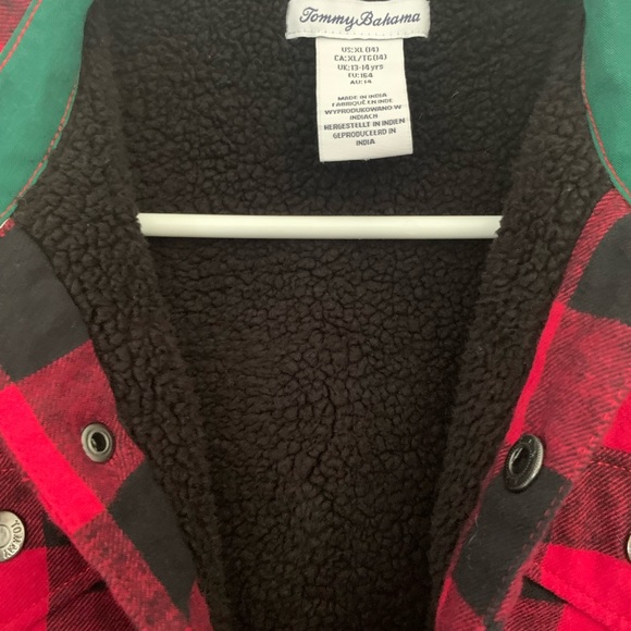 New Boys, Tommy Bahama Plaid Flannel, XL - Picture 4 of 4